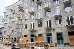 Construction of an eight-storey apartment building with rental flats on Muchovo Square in Bratislava in July 2024.