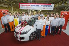 Kia has manufactured 3 million vehicles in its Slovak plant
