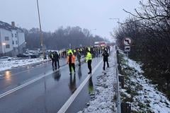 Блокування кордону з Україною. (Джерело: Facebook/Союз автоперевізників Словаччини - UNAS)