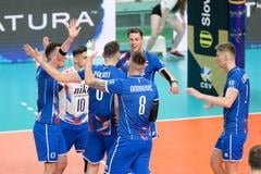 Slovenskí volejbalisti v Zlatej európskej lige v roku 2023.