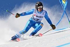 Federica Brignoneová počas obrovského slalomu vo francúzskom stredisku Courchevel-Méribel.