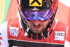 Marcel Hirscher sústredený pred pretekmi.