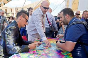 Footballer M. Hamšík gives autographs at Expo