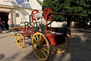 A horse-drawn fire machine form Čilístov (now a Šamorín borough)