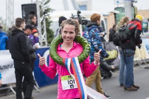 Women runners' winner, Zita Kacser of Hungary