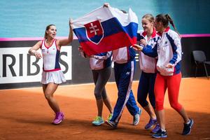 Slovak team at Fedcup 2016 against Canada