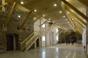 Inside of the restored historic salt store