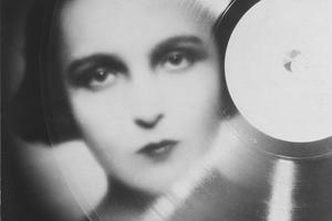 François Kollar: Advertising study for Magic Phono,
a photomontage portrait of Marie Bell. 1930.
