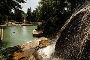 Locals made a lido in Lúčky. 