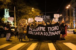 "We won't be silent. Solidarity with women."