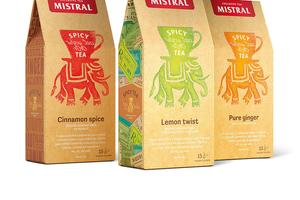 The packaging of the Mistral tea brand, designed by Pergamen, received the award in 2014.