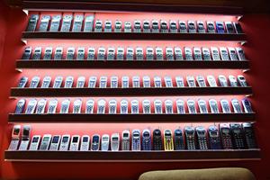 Mobila phones exhibited