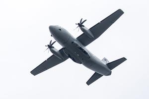 The military plane presented at the opening of IDEb fair 2018 in Bratislava, May 16. 