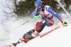 Slovakia's Petra Vlhová competes during the women's slalom.