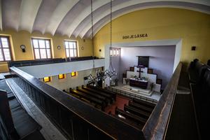 Interior of the Evangelical church in Prievoz