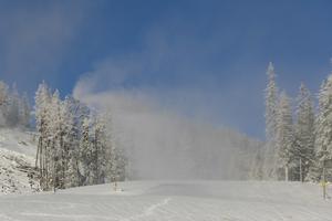 Snowmaking at Štrbské Pleso, November 2017