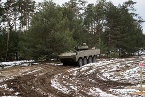 Testing of the prototype 8x8 Slovak-Finnish armoured vehicle.