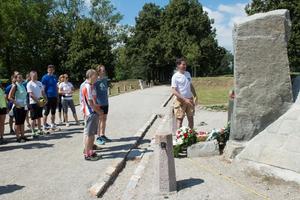 US Ambassador Adam Sterling (R) visited, togetehr with other diplomats, the monument of M.R. Štefánik in Ivanka pri Dunaji.