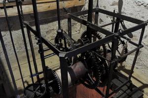 The mechanism of the tower clock