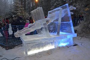 Ice sculptures at Hrebienok 