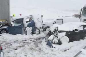 Mass road accident on the D1 highway