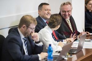 Daniel Lipšic (centre) and Ján Šanta (right).