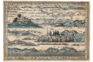 Chaim Shlomo Luria (after): Map of Holy Land