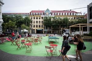The new look of Komenského Square.
