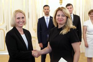 Ambassador Brink and President Zuzana Čaputová