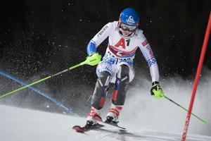 Petra Vlhová on the track.