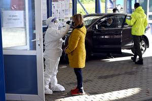 The testing on the border crossing in Vyšné Nemecké.