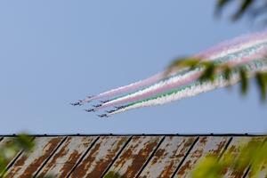 People in Bratislava could witness the flight of the popular Italian group Frecce Tricolori on September 3.