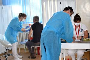 Vaccination of teachers in Košice. 