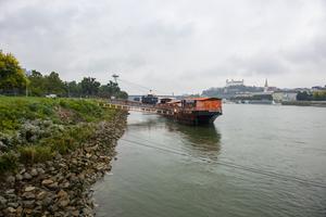 The low water level in Bratislava.