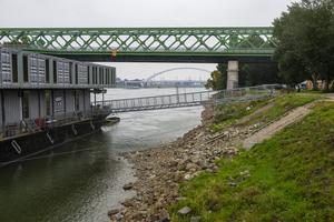 The low water level in Bratislava.
