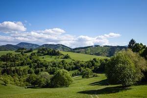 The valley near Sklabiňa Castle.