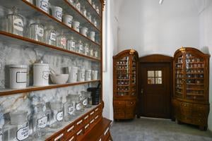 The original furniture and equipment of the Pharmacy of Brothers Hospitallers in Skalica.