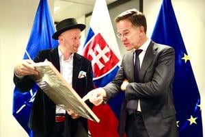 Luka Brase has dedicated his artwork to the NATO Secretary General.
