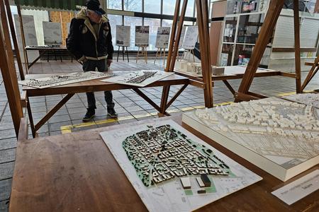 The exhibition of students's worsk in Nová Tržnica market hall
