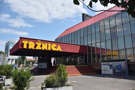 The marketplace in Bratislava's Nové Mesto borough, designed by Ivan Matušík, is a national cultural monument.
