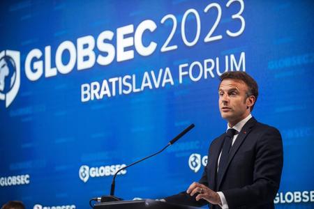 President Emmanuel Macron of France, speaking at last year's Globsec conference in Bratislava.