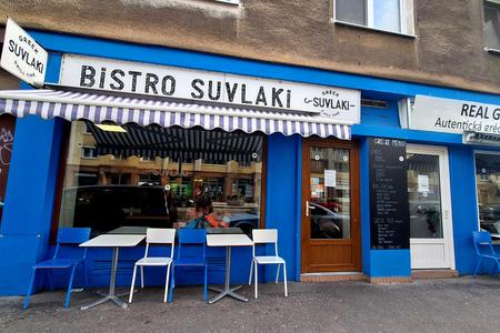 The Greek bistro Suvlaki on Krížna Street in Bratislava.