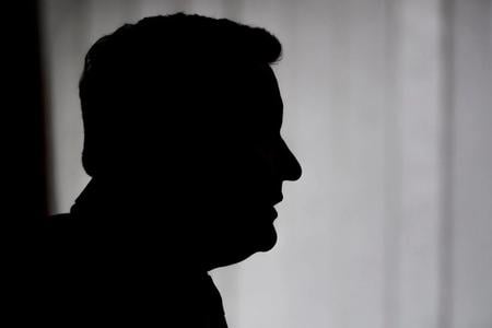 The silhouette of Daniel Lipšic.