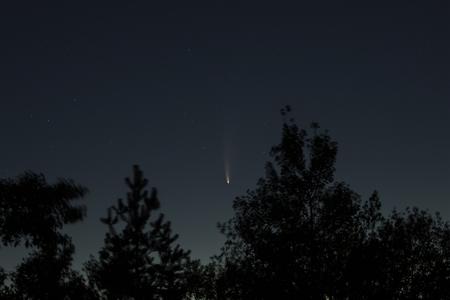 Illustratory image of a comet visible from Slovakia in 2020.