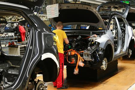 The assembly of new Kia vehicles took place in the production hall of Kia Slovakia in Teplička nad Váhom near Žilina on Tuesday, January 9, 2024.