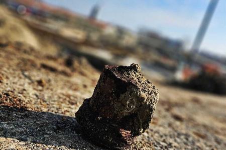 A WWII minie discovered in Bratislava in March 2024.