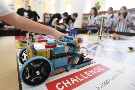 A still from the regional round of the FIRST LEGO League in Košice in February.