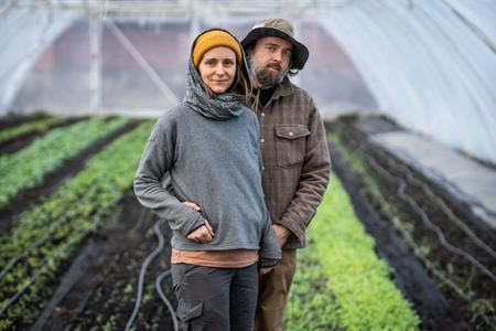 Lucia (L) and Filip (R) own the Vegget microfarm. 