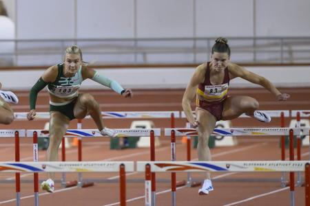 Athletes in the Elán hall in Bratislava in January 2024.
