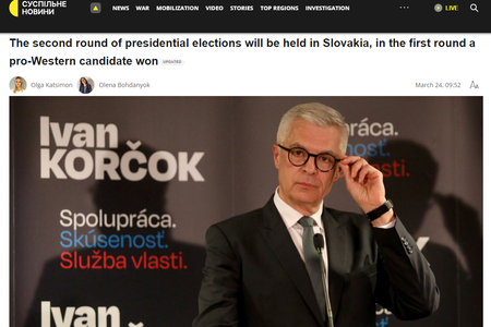 The world media write about the first round of the Slovak presidential election.